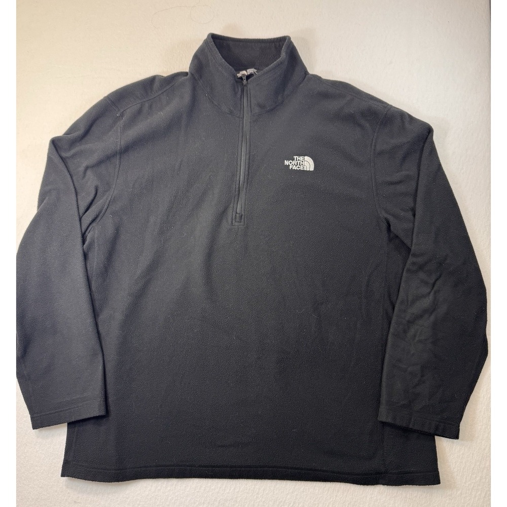 The North Face Mens 1/4 Zip Fleece Sweater 2XL Black Casual Outdoor Hiking